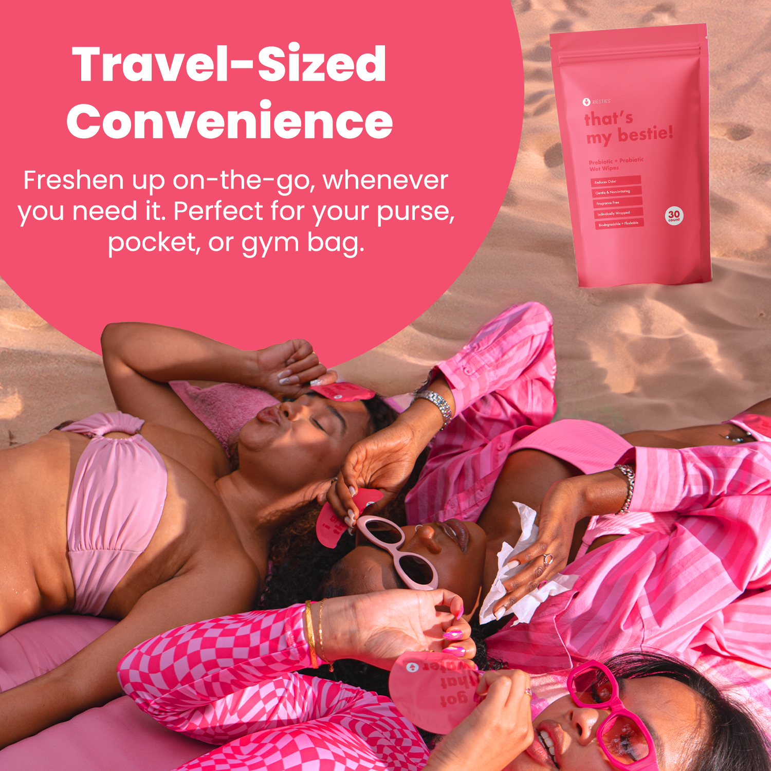 Besties- Prebiotic & Probiotic Wet Wipes 30 Pouch