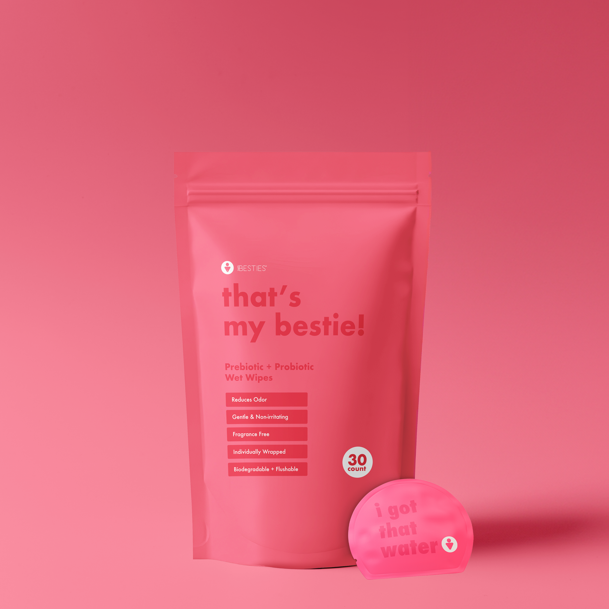 Besties- Prebiotic & Probiotic Wet Wipes 30 Pouch